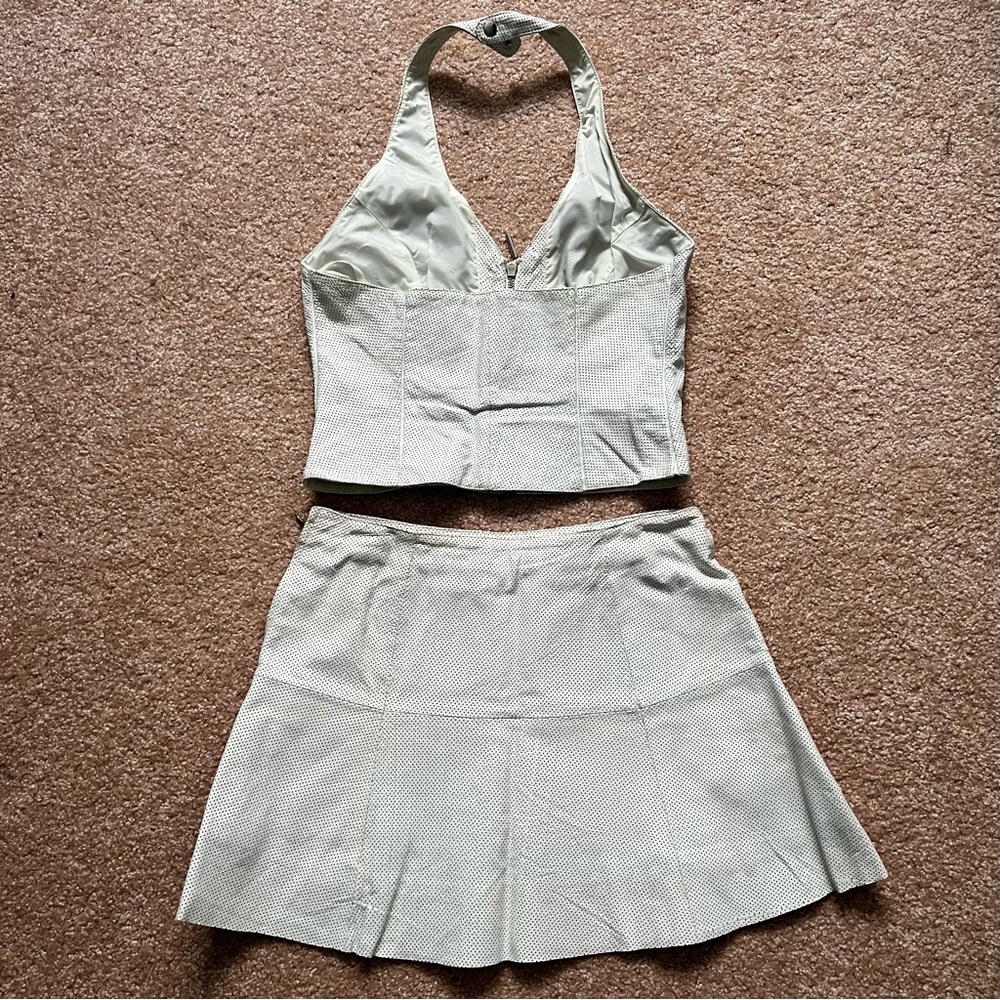 Vintage Y2K Wilsons Leather White 2 Piece Matching Set - Picture 4 of 14